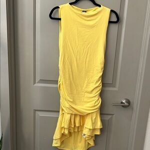 SHEIN Yellow Midi Dress